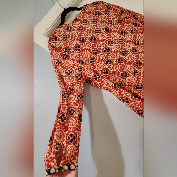 Women's Lucky Brand Floral Boho Long Sleeve Blouse, Size L - Picture 10 of 13